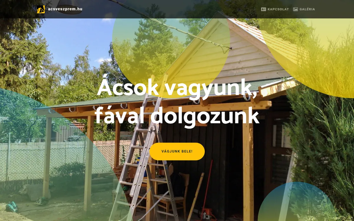 A(z) Ács Veszprém weboldal képernyőképe
