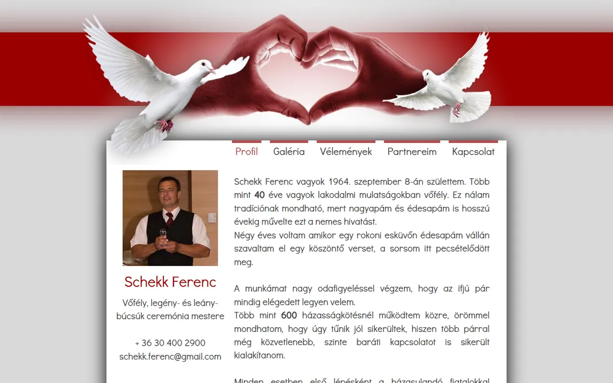 A(z) Vőfély Veszprém weboldal képernyőképe