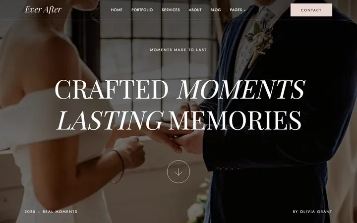 A(z) Ever After Events sablonminta képernyőképe