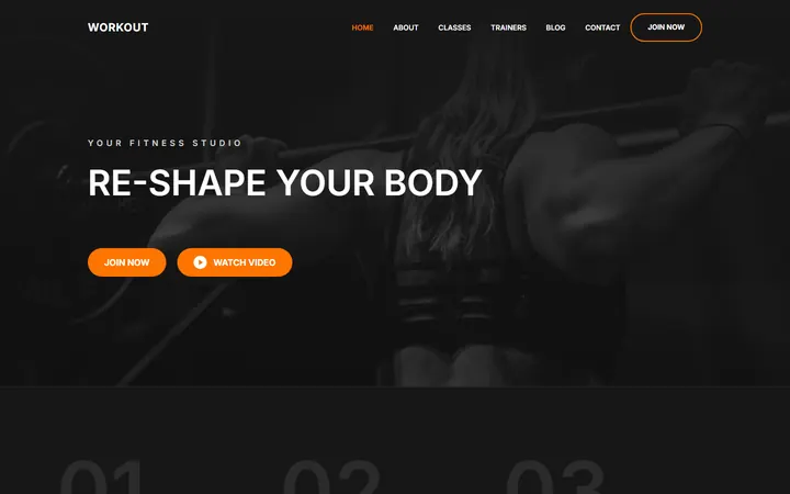 A(z) Workout sablonminta képernyőképe